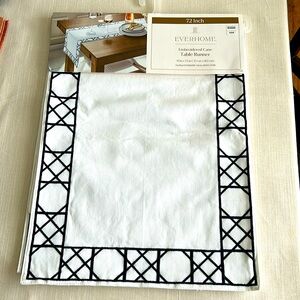 Embroidered Cane Table Runner 14 in x 72 in